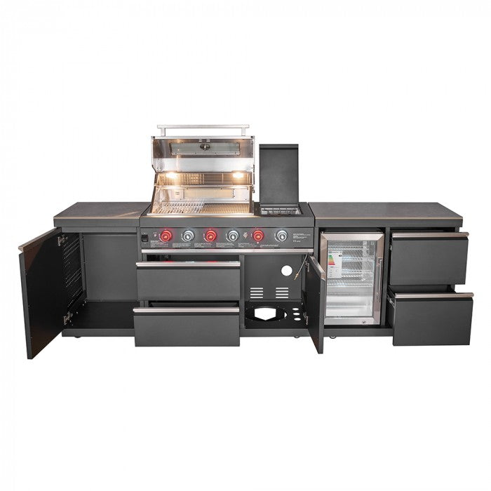 Gasgrill Udendørs Køkken GB411A Grillbord & Køleskab