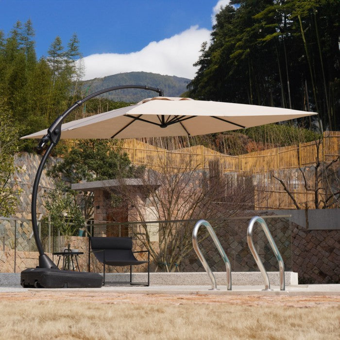 Haveparasol Ribben beige 3x4m