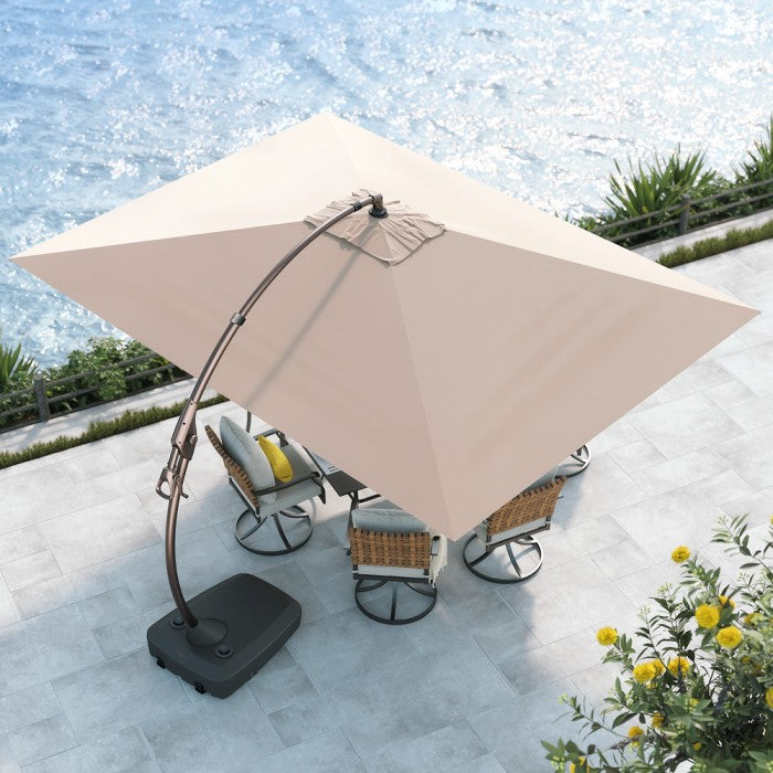 Haveparasol Ribben beige 3x4m