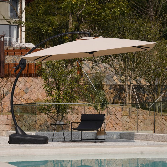 Haveparasol Ribben beige 3x4m