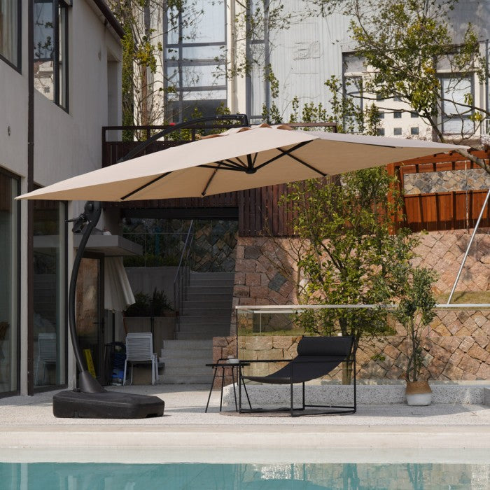 Haveparasol Ribben beige 3x4m