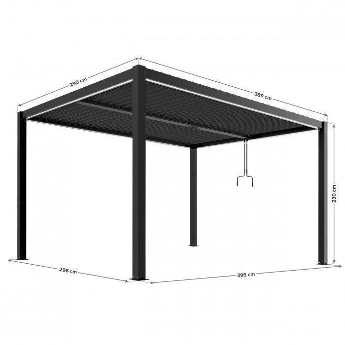 Pergola 3x4m Sort