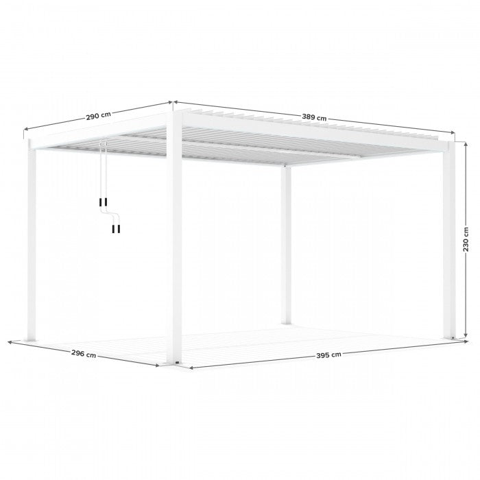 Pergola 3x4m Hvid