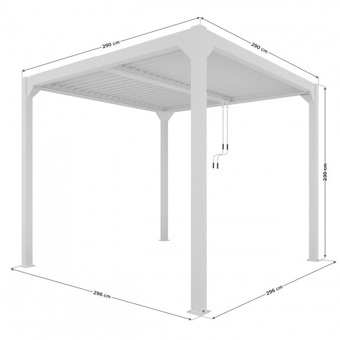 Pergola 3x3m hvid