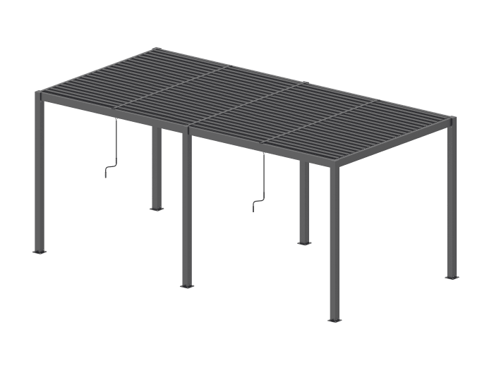 Pergola 5,8x3m sort
