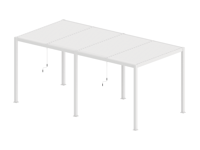 Pergola 5,8x3m hvid