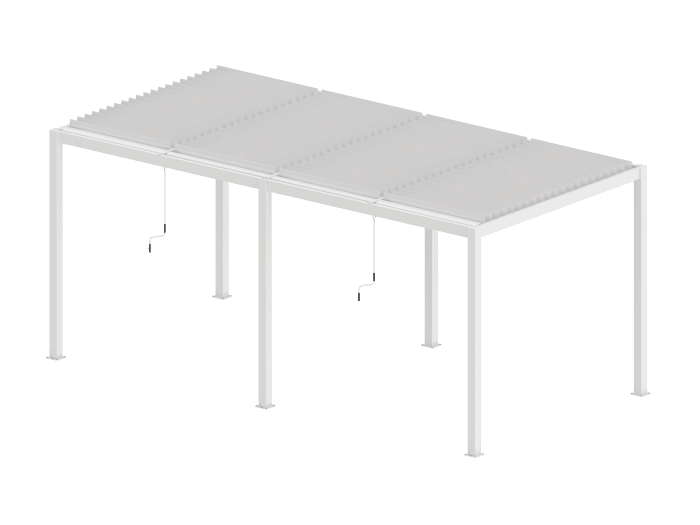 Pergola 5,8x3m hvid