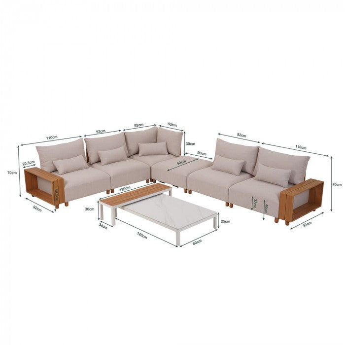 KALEM beige loungemøbler
